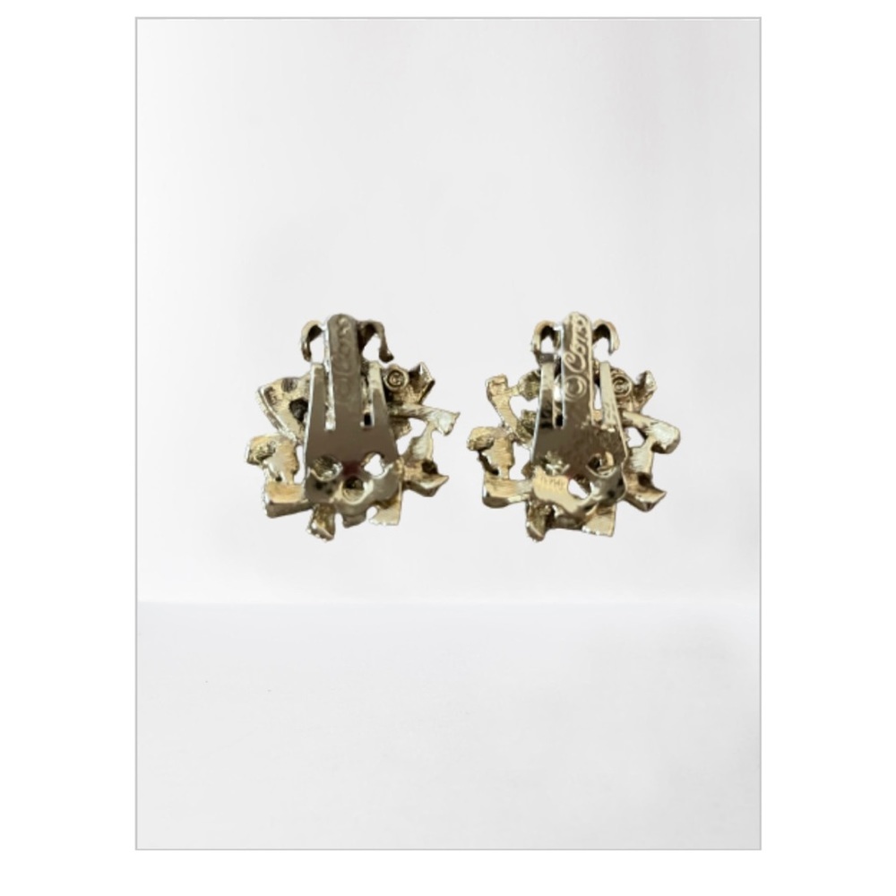 Coro signed vintage clip back earrings m - Picture 2 of 4